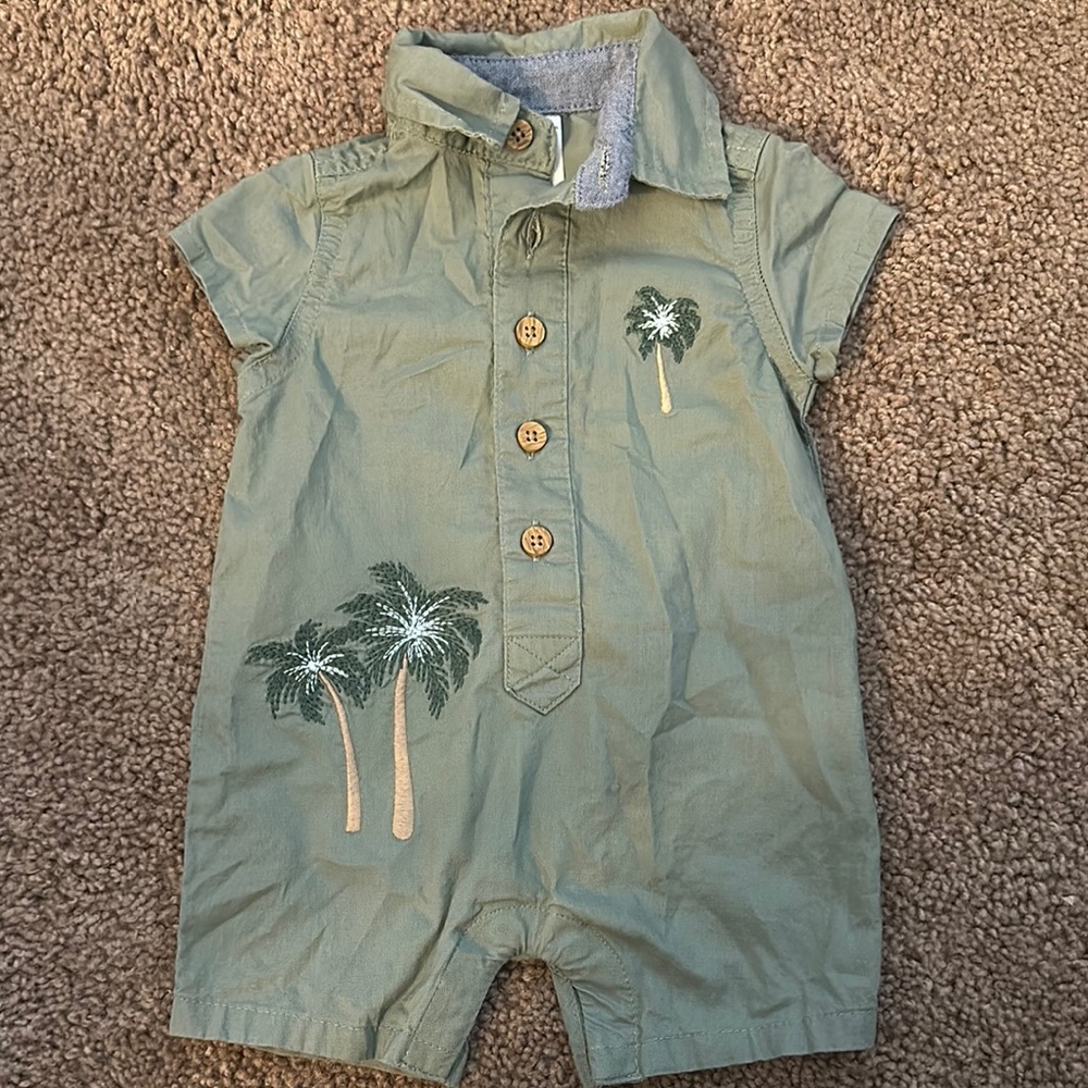 Carter's Green Palm Tree Bodysuit